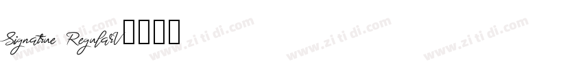 Signatrue RegularV字体转换
